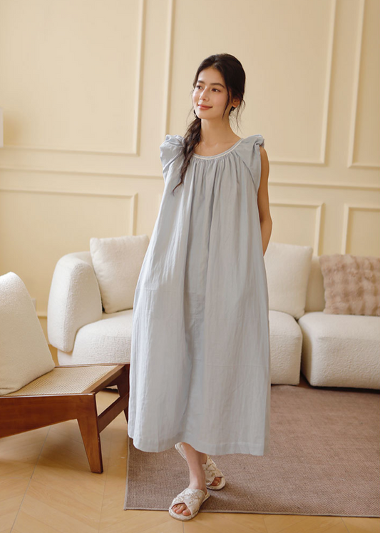 コットンガーゼバックオープンネグリジェ