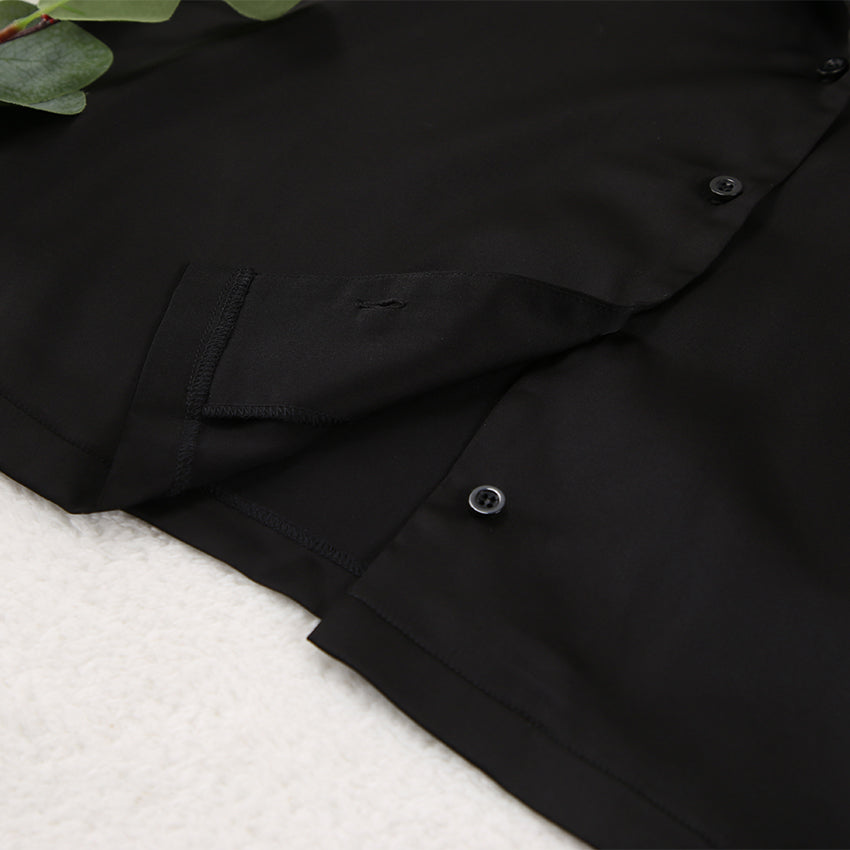 サテンオーバーサイズ シングルブレストパジャマ