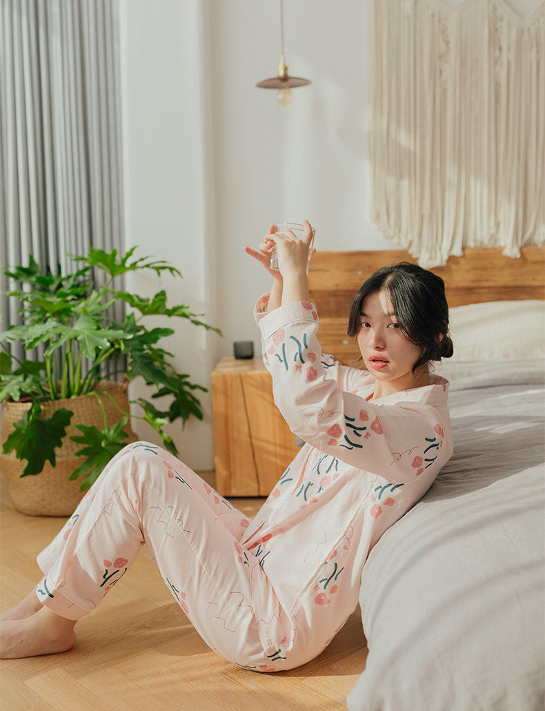 コットン桜模様パジャマ